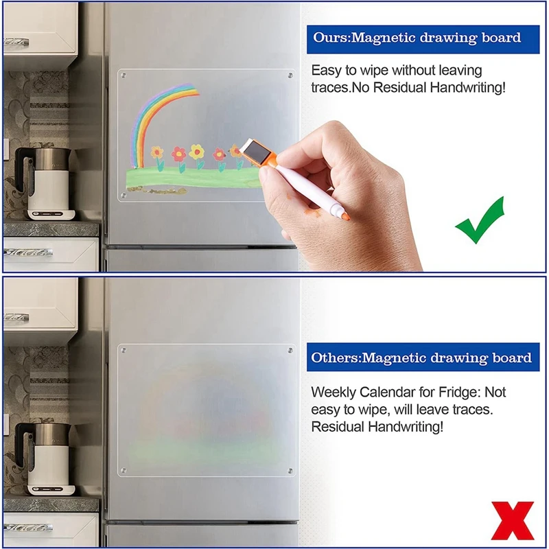 Календарь акриловый магнитный для холодильника 2 шт. календарь сухой стираемой
