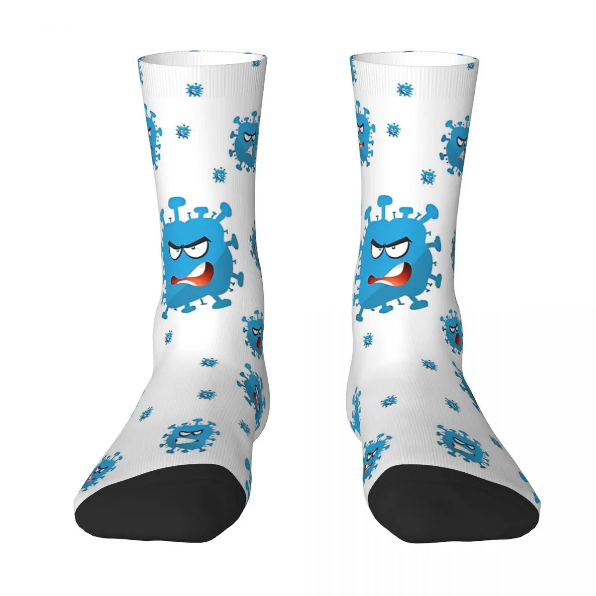 Осенне-зимние дышащие баскетбольные носки Covid19 в стиле ретро с изображением