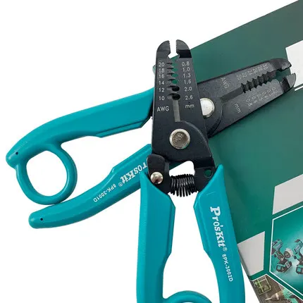 Original Pro'sKit 8PK-3001D(AWG30/28/26/24/22/20) 8PK-3002D (AWG20,18,16,14,12,10) Precision Electronic Wire Stripper Tool