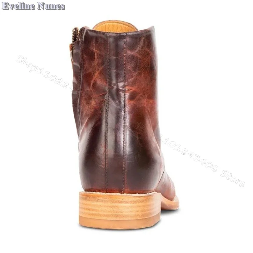 Ботинки Cattlehide мужские в стиле ретро ботинки на молнии шнуровке высокий каблук