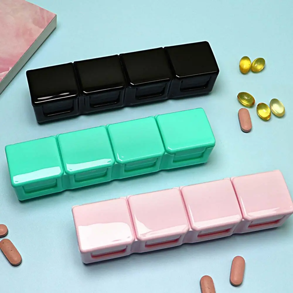 

Vitamins Portable Cut Compartment Jewelry Storage Storage Container Pill Dispenser Travel Pill Case Pill Box Medicine Pill Box