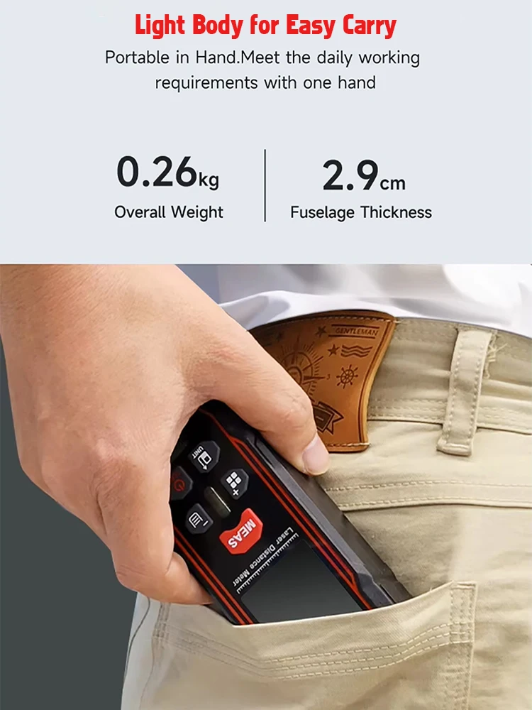 Ручной красный телефон лазерный дальномер инфракрасная линейка миллиметровый