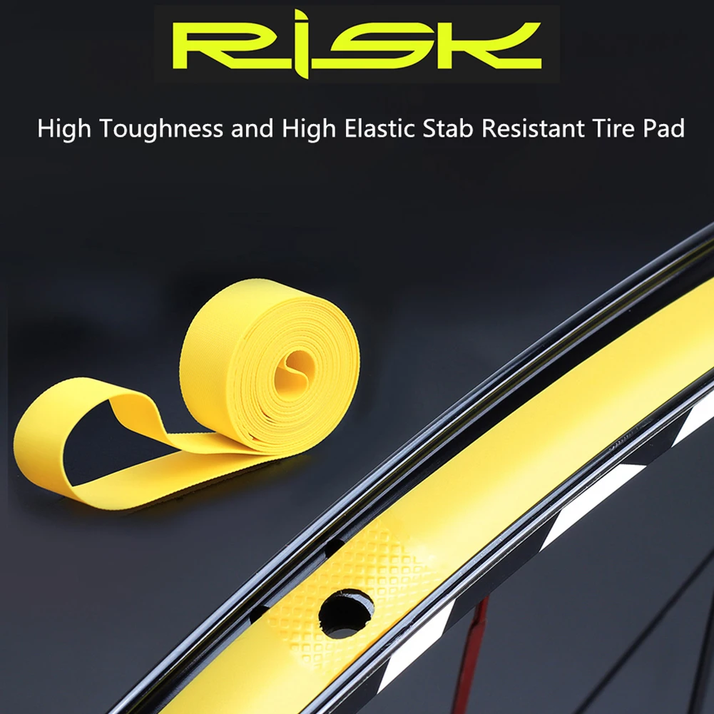 2pcs RISK Bicycle Rim Strip Tire Liner Tube Protector PVC Ri