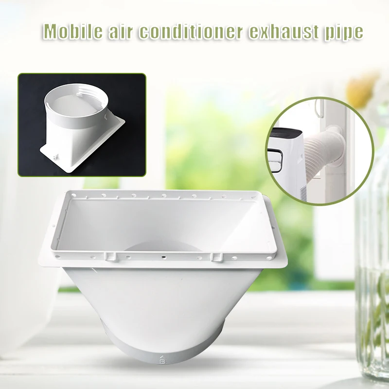 

Portable Air Conditioner Exhaust Hose Coupler Window Seal AC Rectangular Portable Air Conditioner Exhaust Hose Coupler 130mm