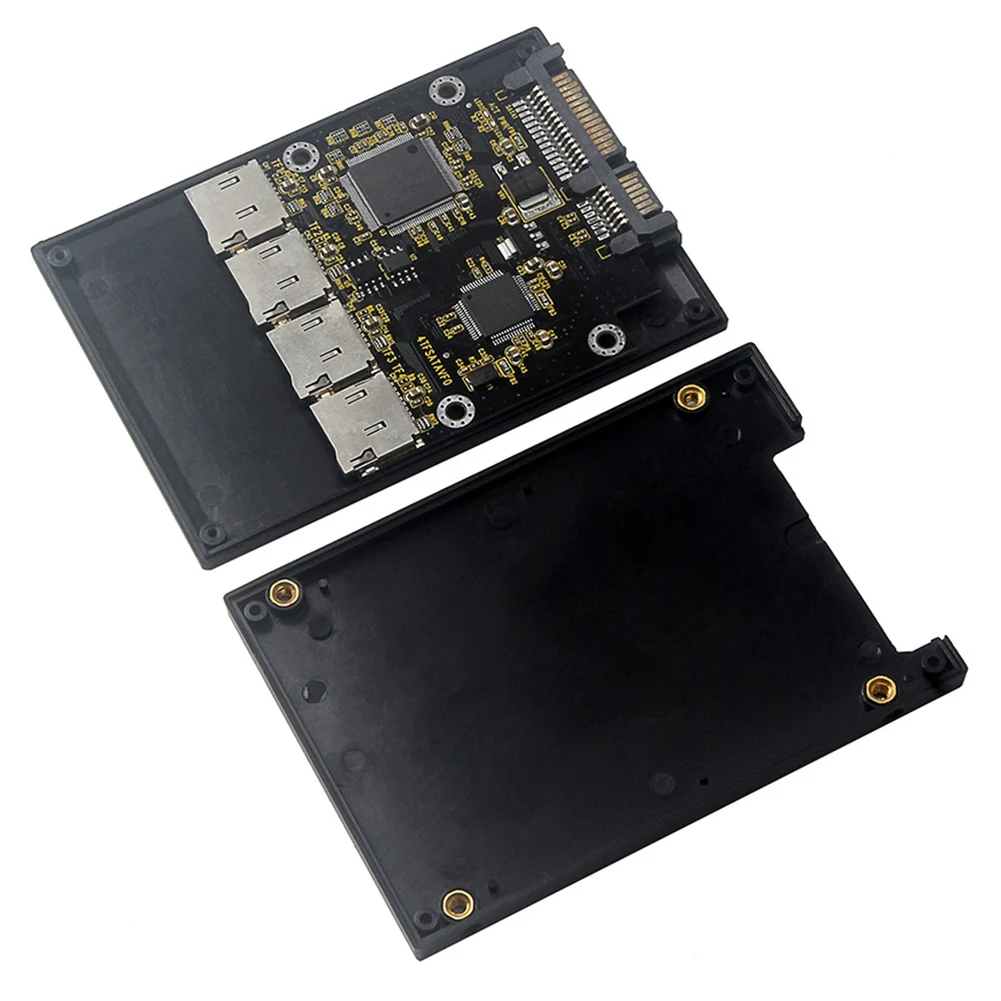 

2,5 дюймовая карта адаптера 4 TF к SATA, самодельный твердотельный накопитель SSD, для Micro-SD к SATA групповой RAID карты