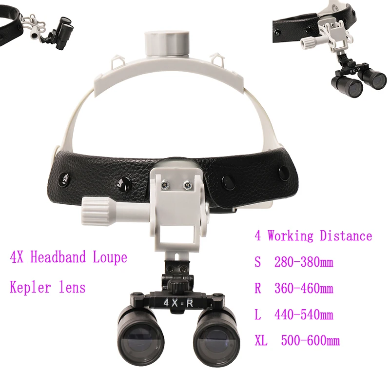 

Dental 4X Headband Magnifier Professional Surgical Medical Binocular Surgery Glasses Dental Loupes For Dentist