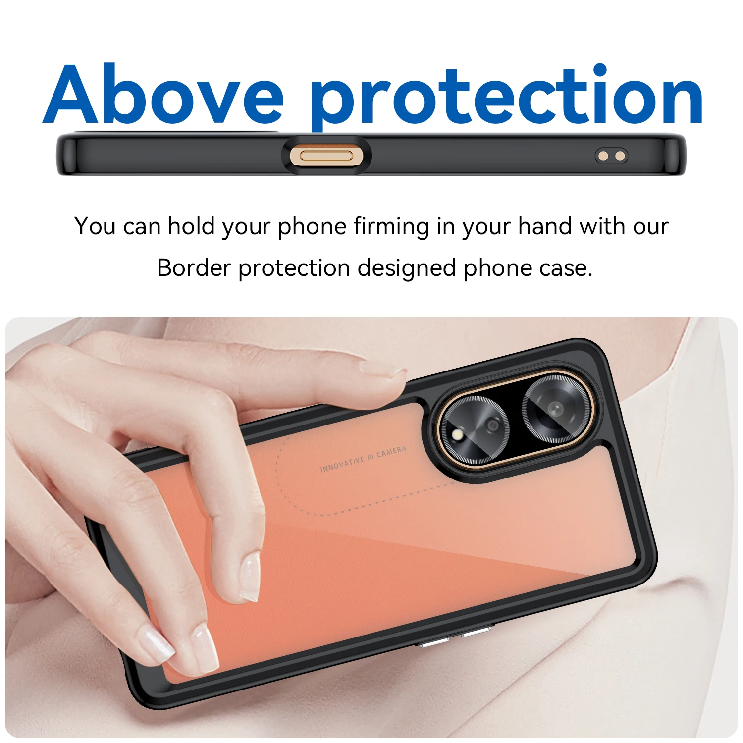 For OPPO A98 5G Clear Case For OPPO A98 Cover Coque Funda Hard Translucent Soft Frame Shockproof Clear Case For OPPO A98