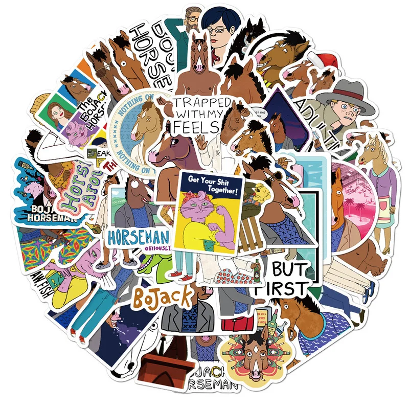 

Cartoon Anime BoJack Horseman Stickers For Car Laptop Phone Decor Vinyl Decals Waterproof Graffiti Sticker for Kids Toys