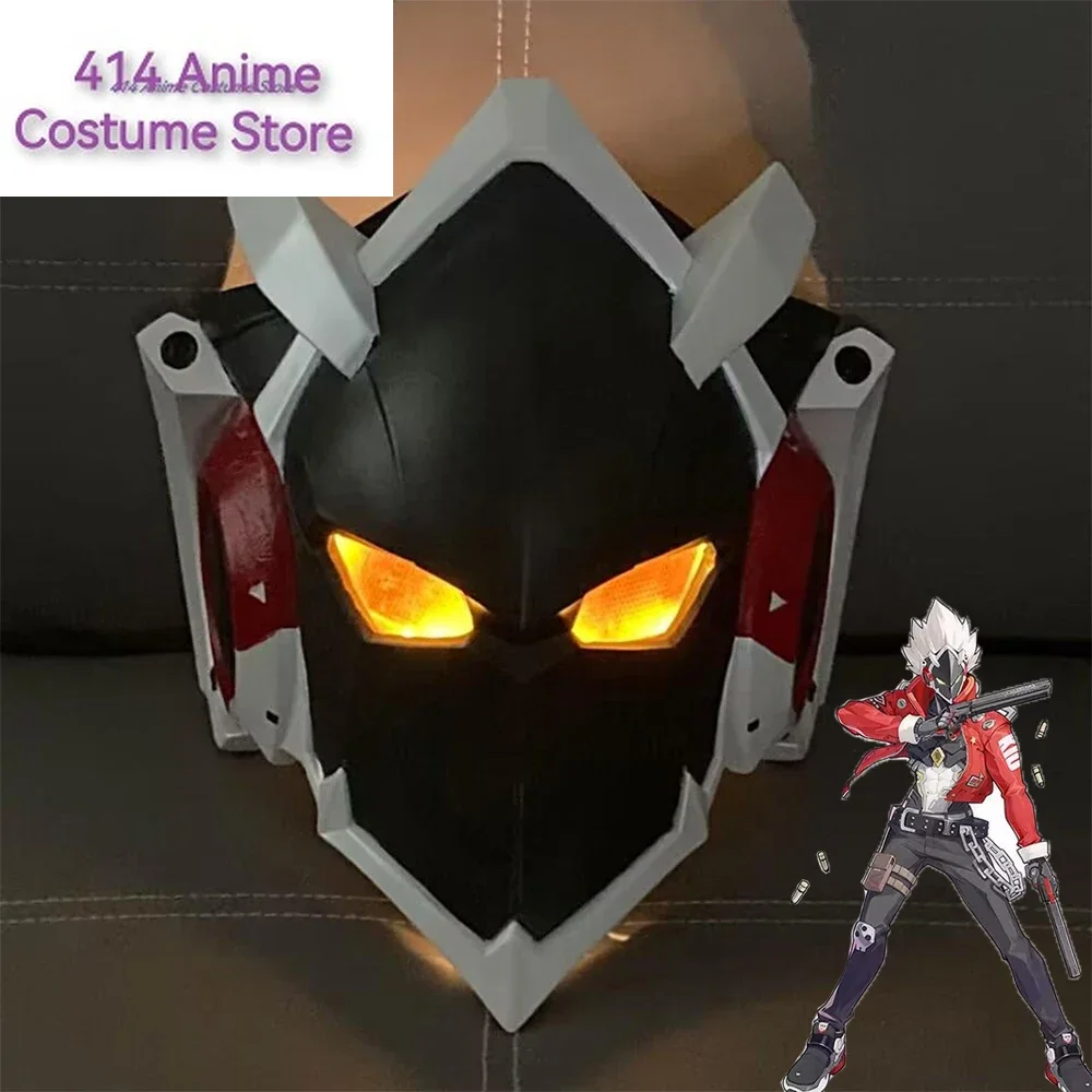 Игра Zenless Zone Zero Billy The Kid Взрослая светодиодная маска Костюмы для косплея Анфас