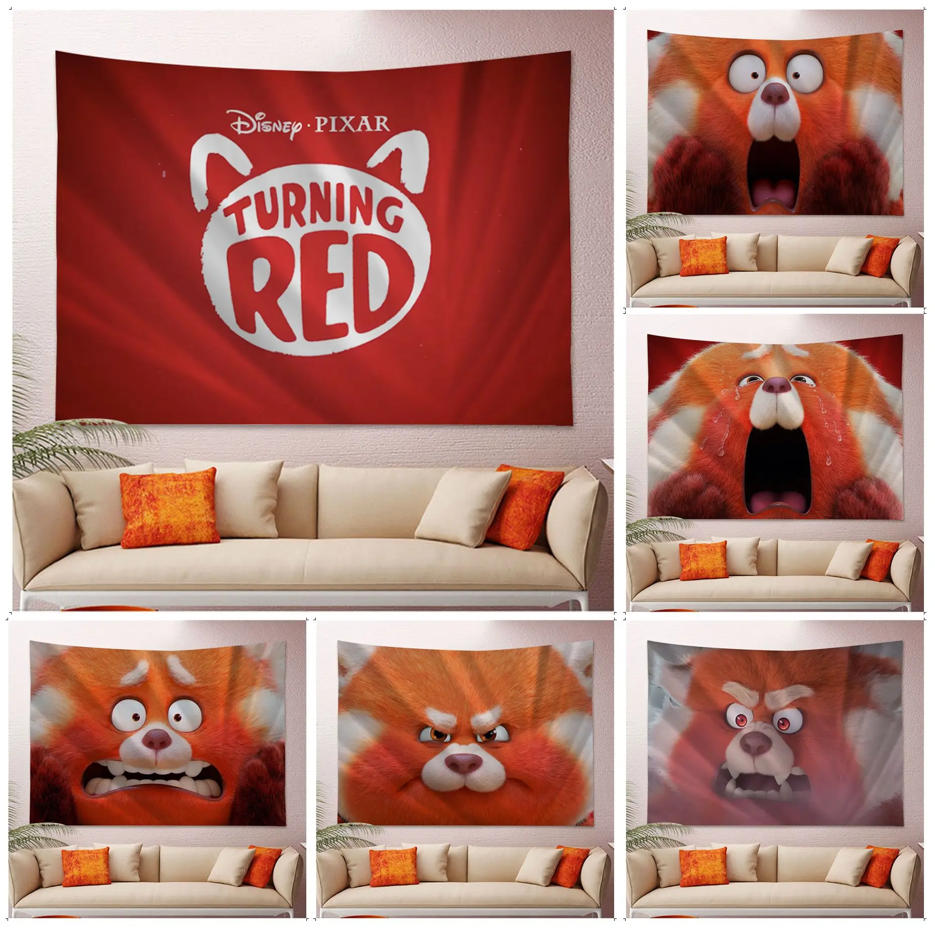 

Disney Turning Red Wall Tapestry For Living Room Home Dorm Decor Art Home Decor