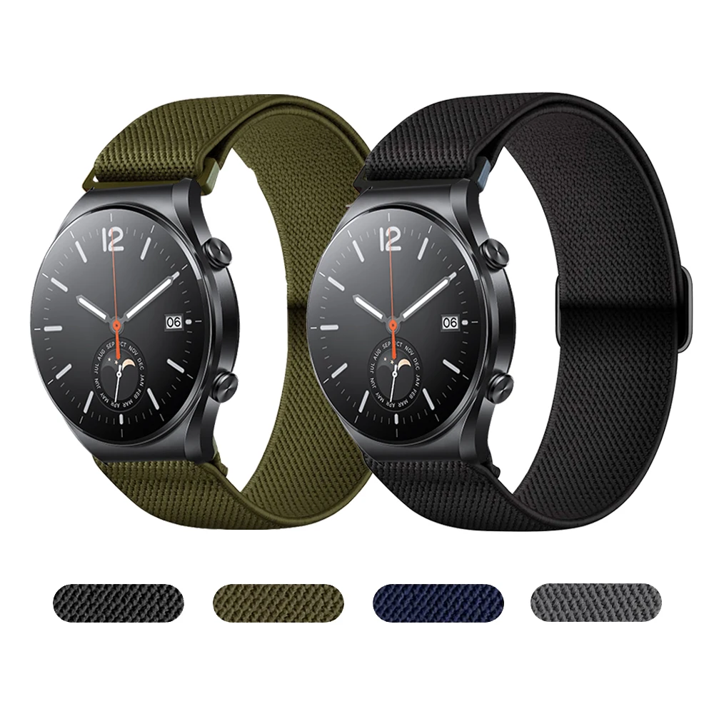 

Нейлоновый ремешок для наручных часов Xiaomi Watch S1 band, эластичный тканевый цветной браслет для MiWatch S1 Active Xiaomi