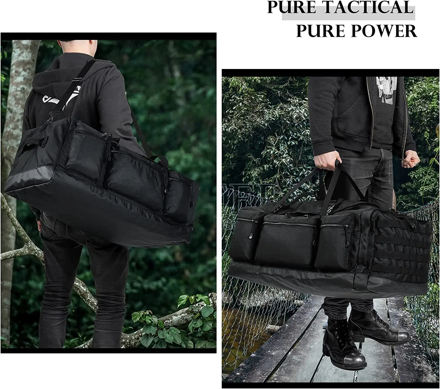 iFARADAY Tactical Sports Bags 90L Large Travel Duffel Heavy Duty Military Outdoor Gear Bag Camping Hiking Handbag Waterproof Bag