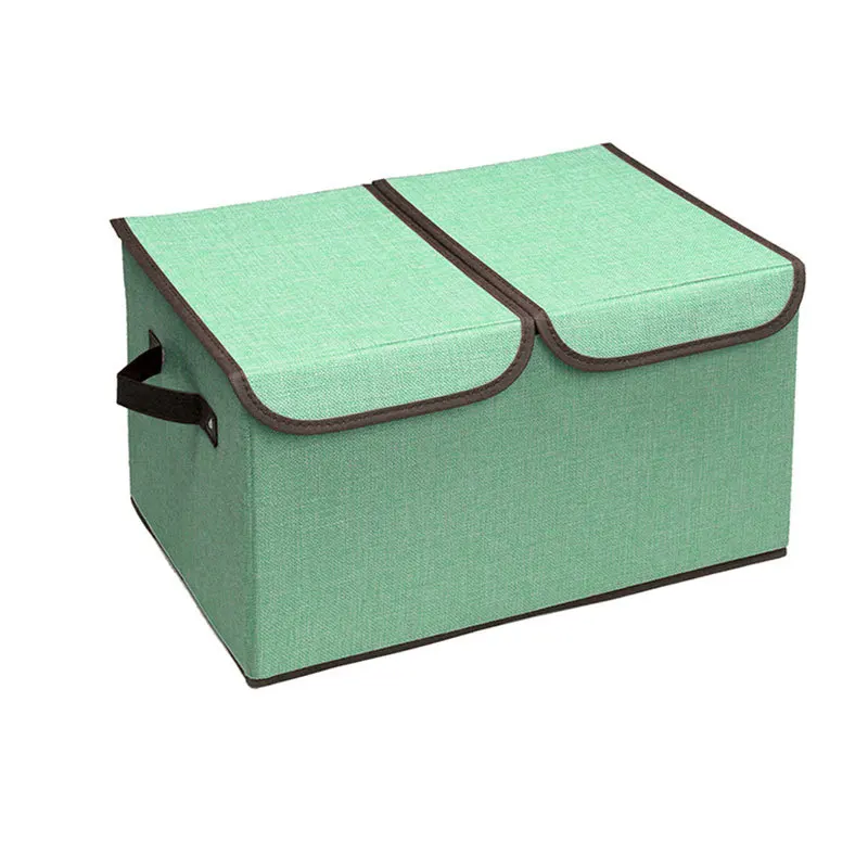 

Складной ящик для хранения одежды Z4179 из хлопчатобумажной и льняной ткани с двойным покрытием