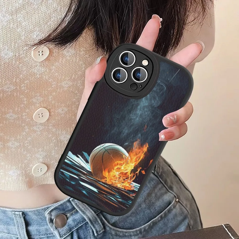 Баскетбольная корзина с цифрами чехол для телефона из жесткой кожи iPhone 14 13 12 Mini 11