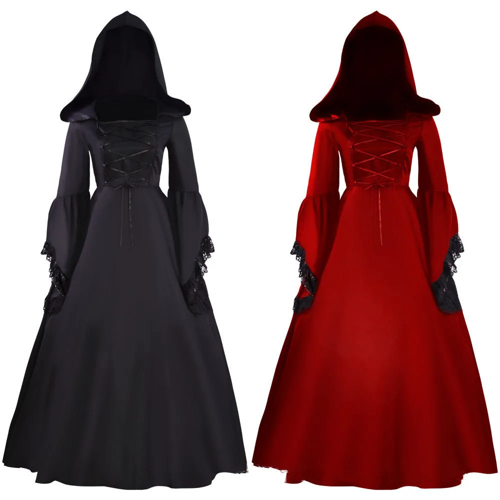 

Halloween Costume Elegant Renaissance Medieval Dress Vintage Gothic Victorian Steampunk Princess Dresses Ball Gowns Witch Robe