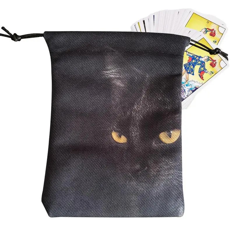 

Сумка для костей и карт Tarot, Ювелирные чехлы на шнурке, оригинальный женский маленький размер с принтом животных для ювелирных изделий в сти...