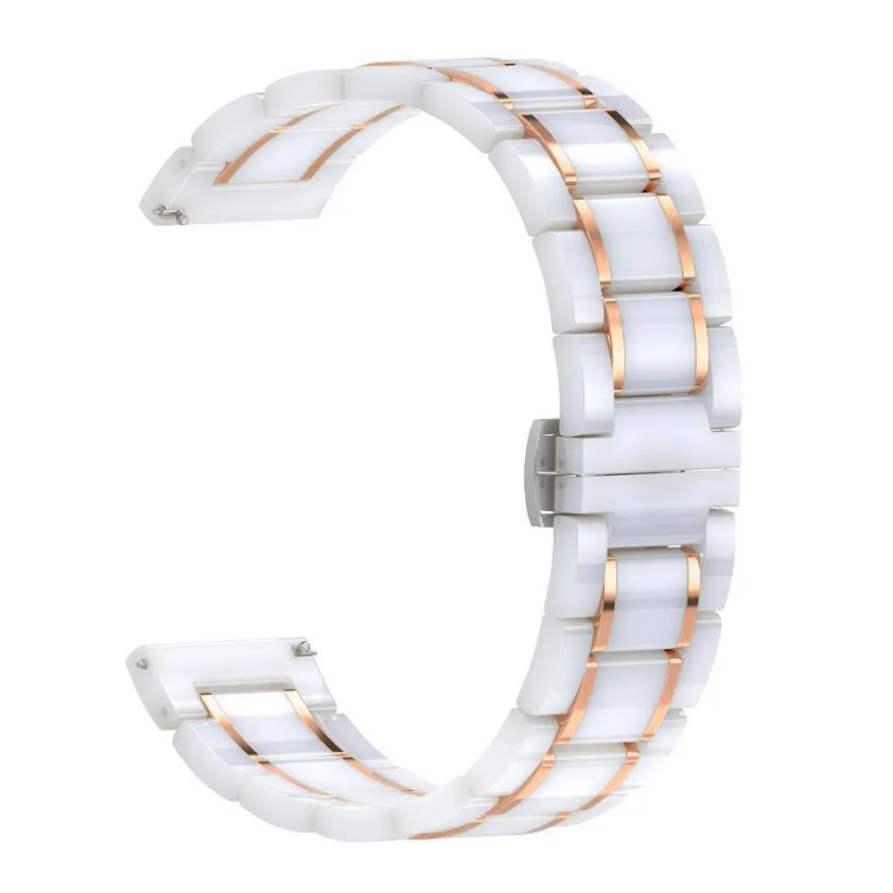 20mm 22mm Ceramic Band For Samsung Galaxy 3 Active 46mm 42 Watch For Amazfit Pace/Stratos 2 /Bip Smart Ceramic Luxury Strap
