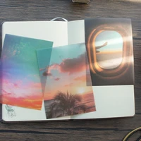 10 sheets diy 10 style 10 314 6cm fly to bali holiday sunset design transparent craft paper scrapbooking creative paper gift