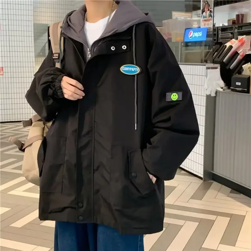 Весенне-осенняя двухсекционная иллюзорная куртка мужская модная повседневная