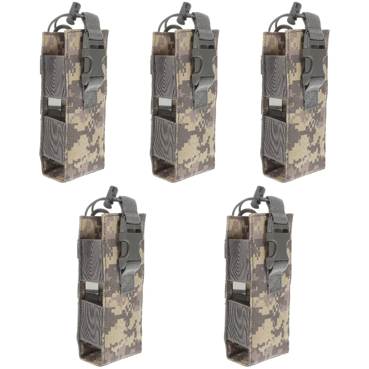 

5pcs Walkie Talkie Holder Detachable Mobile Purse Water Kettle Storage Bag