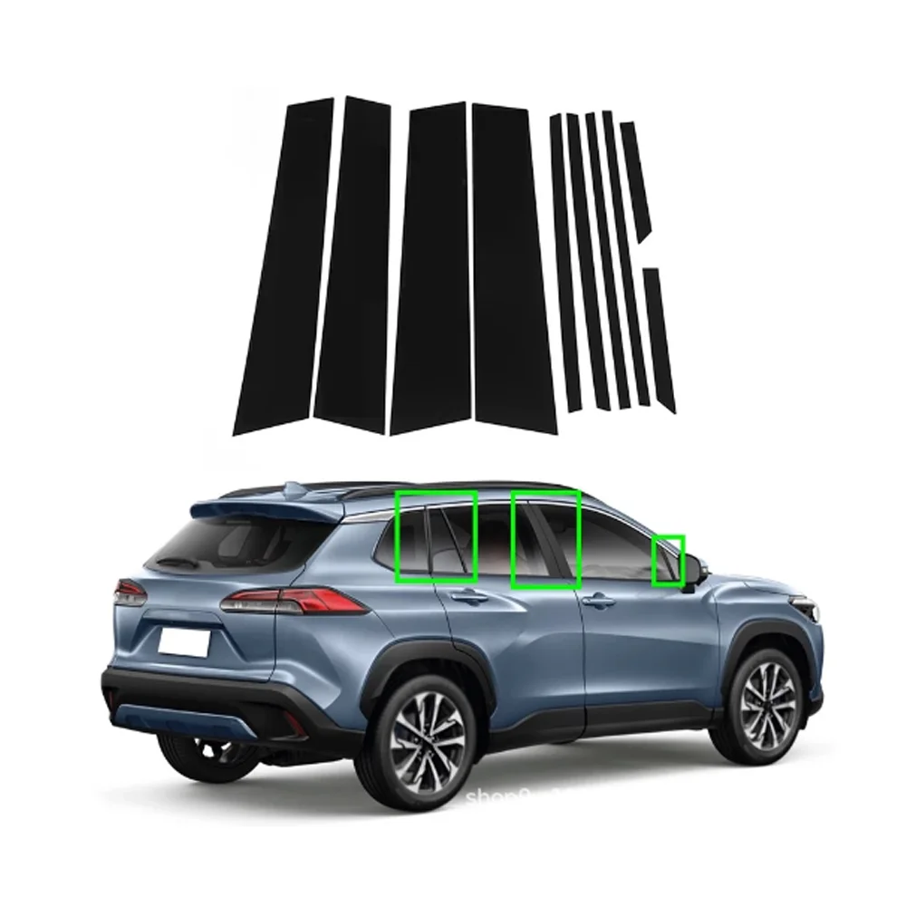 

Накладка на окно автомобиля для Toyota RAV4 XA50 Hybrid XLE 2019 ~ 2024 2020 2021 2022 2023 яркий черный молдинг стойка дверная наклейка стикеры аксессуары