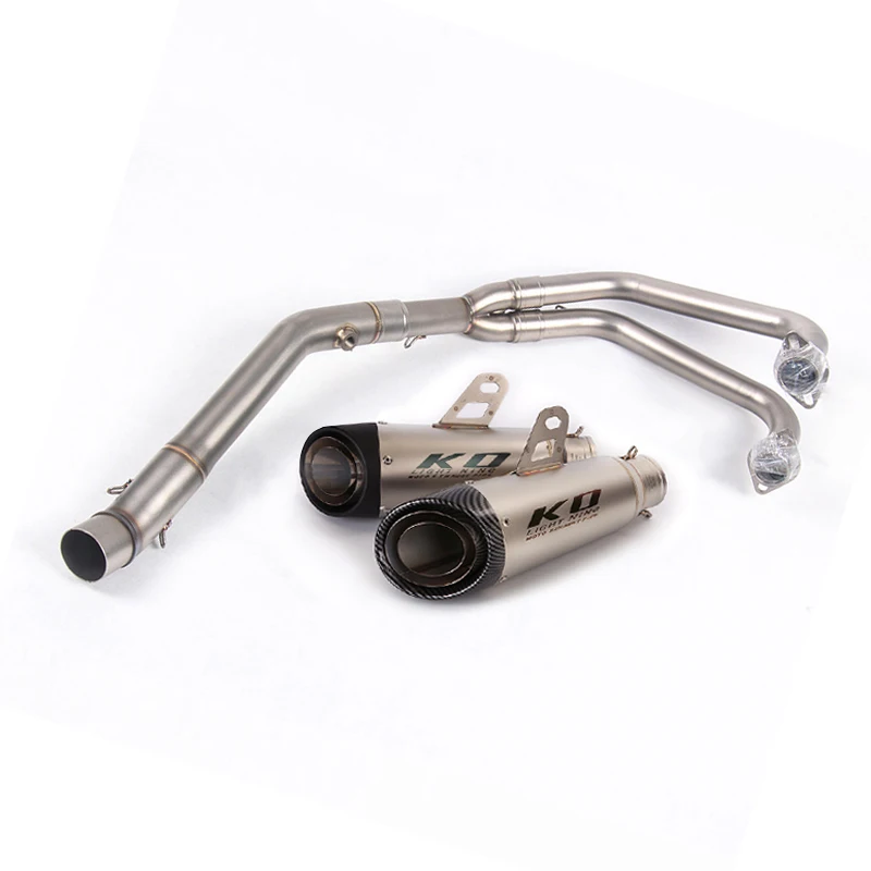 FOR Yamaha YZF R25 R3 All Year Motorcycle Exhaust System Escape Muffler Mid Front Link Pipe Without DB Killer Slip on 51mm