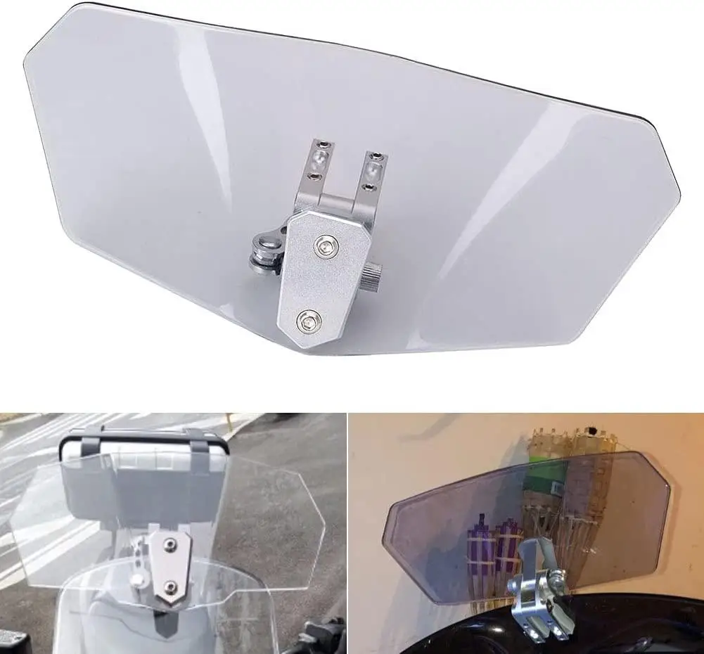 

Motorcycle Windshield Clamp-On Variable Universal Windscreen Spoiler Extension For BMW Windscreen dropship