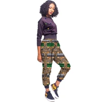 african print women jogging pants athletic style female cropped trousers nigerian fashion ankara outfits