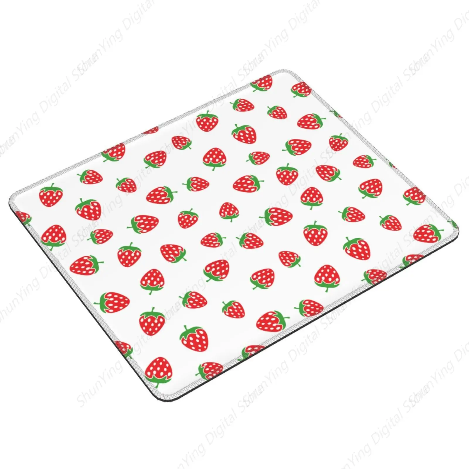 Коврик для мыши с фруктовым клубничным узором нескользящий резиновый мужской и