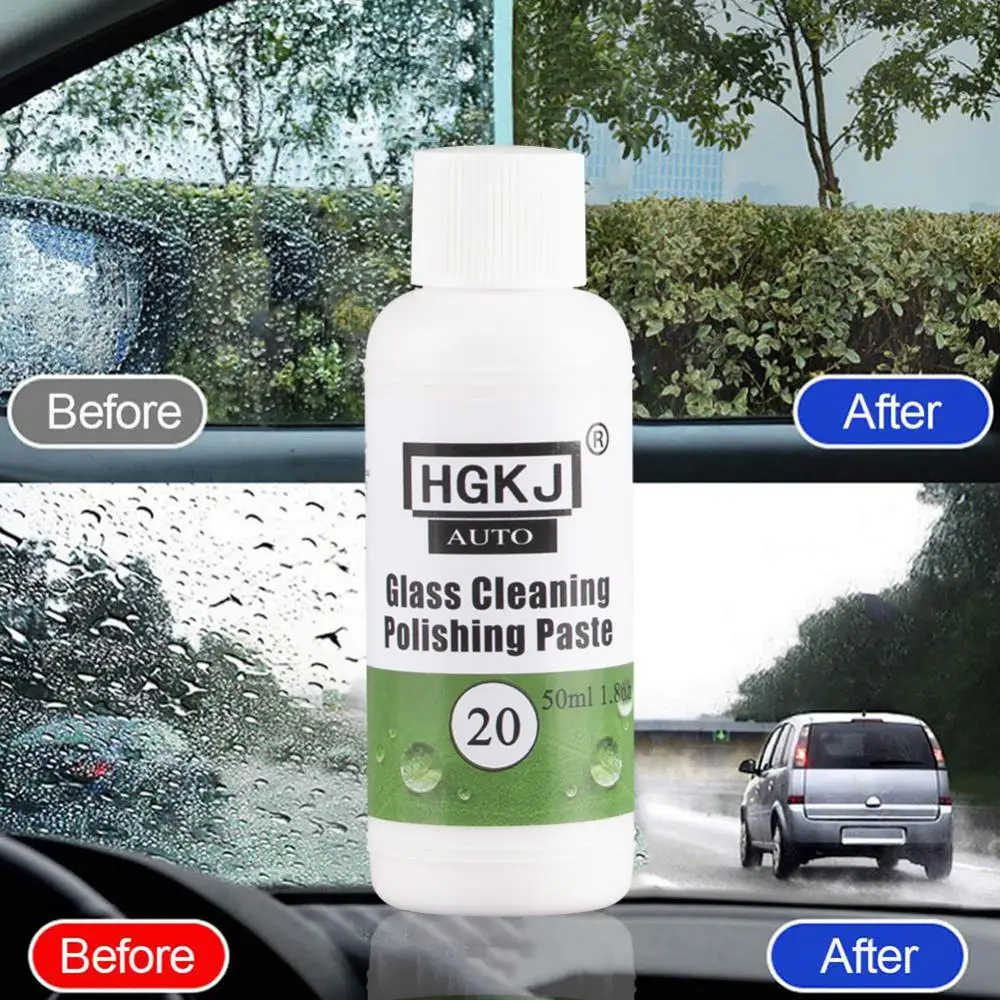 

Paste Glass Oil Film Scratch Removing Cleaning Washing Auto Car Accessories Universal HGKJ-20-50ml Car Glass Cleaning Polishing