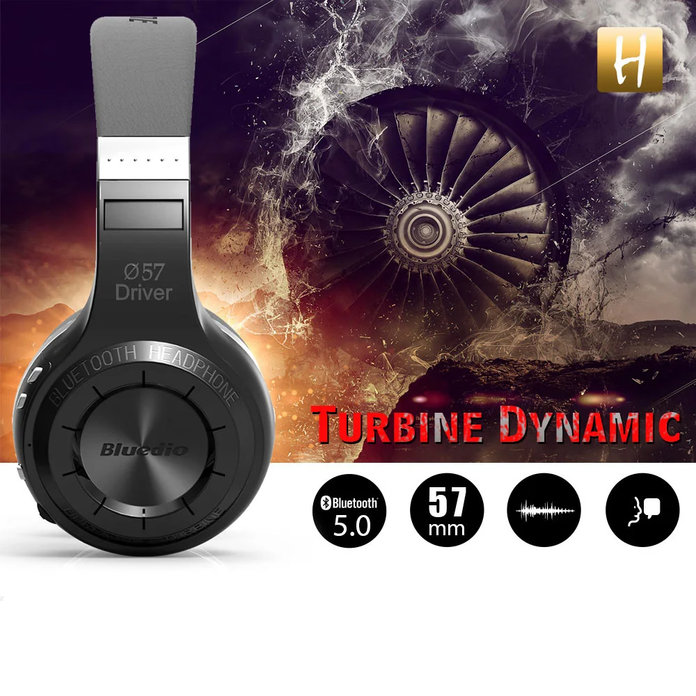Фото Bluedio HT беспроводные наушники Bluetooth 5,0 HIFI Звук Проводная гарнитура 57 мм громкоговоритель Встроенный микрофон аккумулятор 650 мАч №2