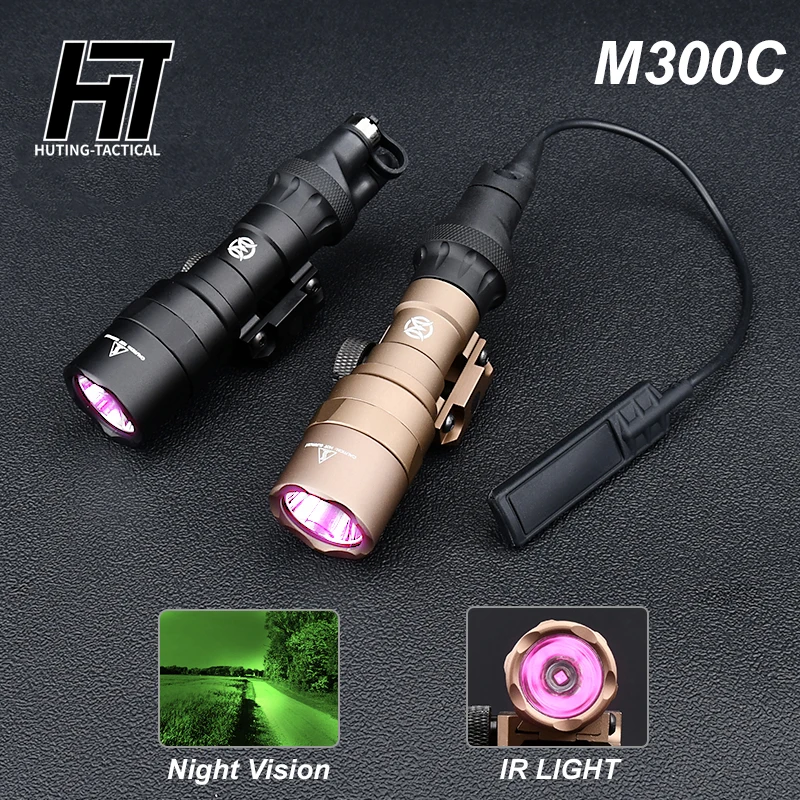 Tactical M300C IR Light Surefir M300 M600 mini Weapon Scout Light Tactical Night Vision Flashlight Hunting Rifle Airsoft Torch