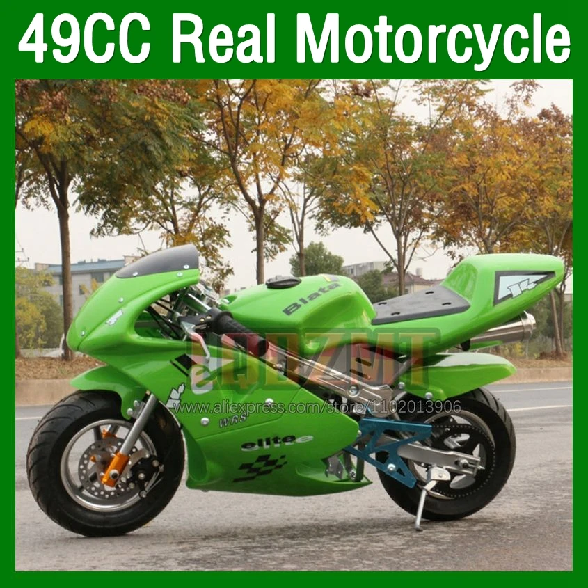 Mini Motorcycle 2 Stroke 49CC 50CC ATV off-road Real Superbike Moto bike Gasoline Power Racing Autocycle Small Autocycle Scooter