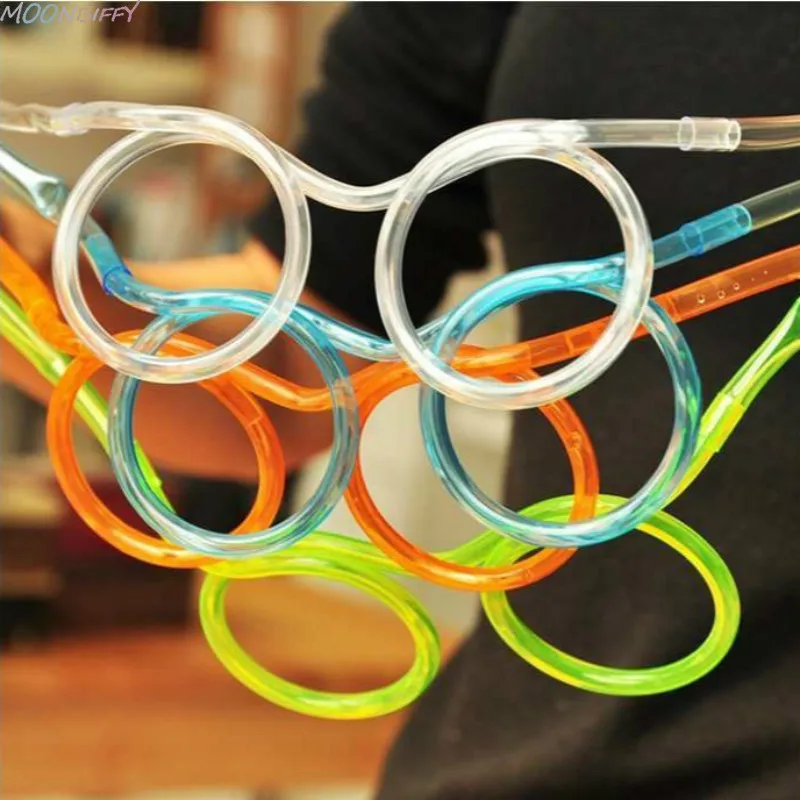 

Soft Plastic Glasses Straw 1pcs Funny Unique Flexible Drinking Tube Kids Party Bar Accessories Beer Colorful Homebrew