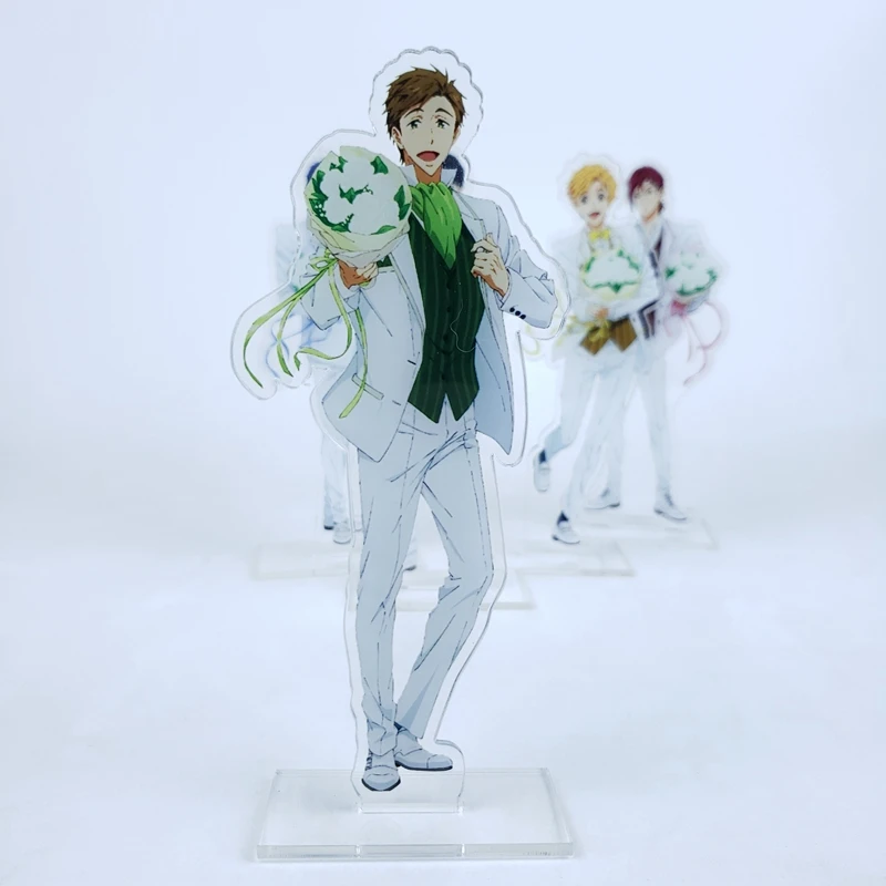 Anime Free! Iwatobi Swim Club Haruka Nanase Makoto Manga Acrylic Stand Figure Desktop Decor Collection Model Doll Gifts