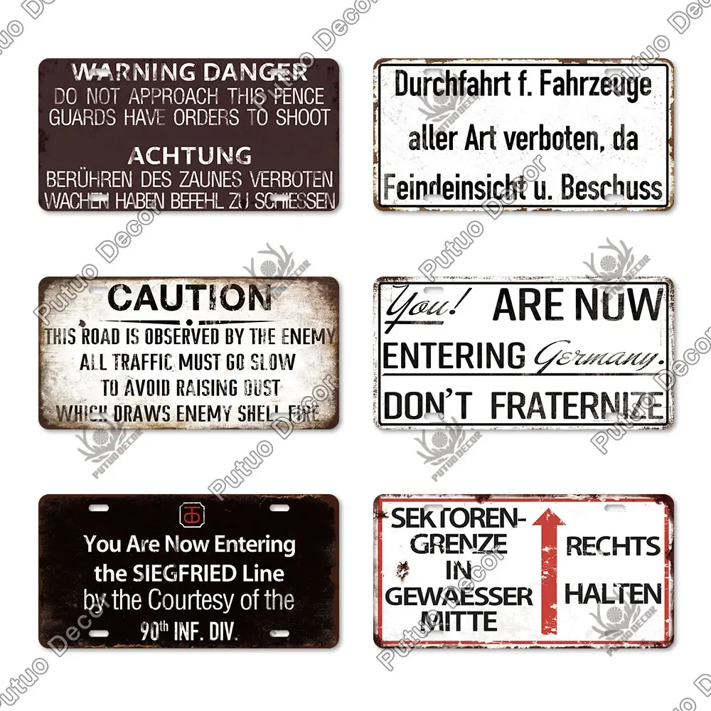 Металлический знак Putuo Decor с немецкой историей войны винтажное украшение из жести