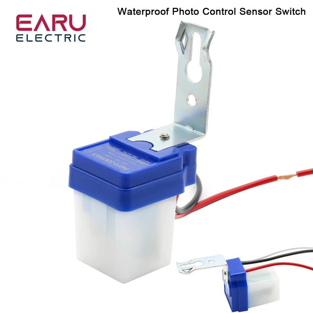 

AS-10 автоматический вкл-выкл фотоэлемент уличный фонарь контроллер переключателя света AC 220 В 50-60 Гц 10A фотоуправление фотопереключатель сенсорный переключатель