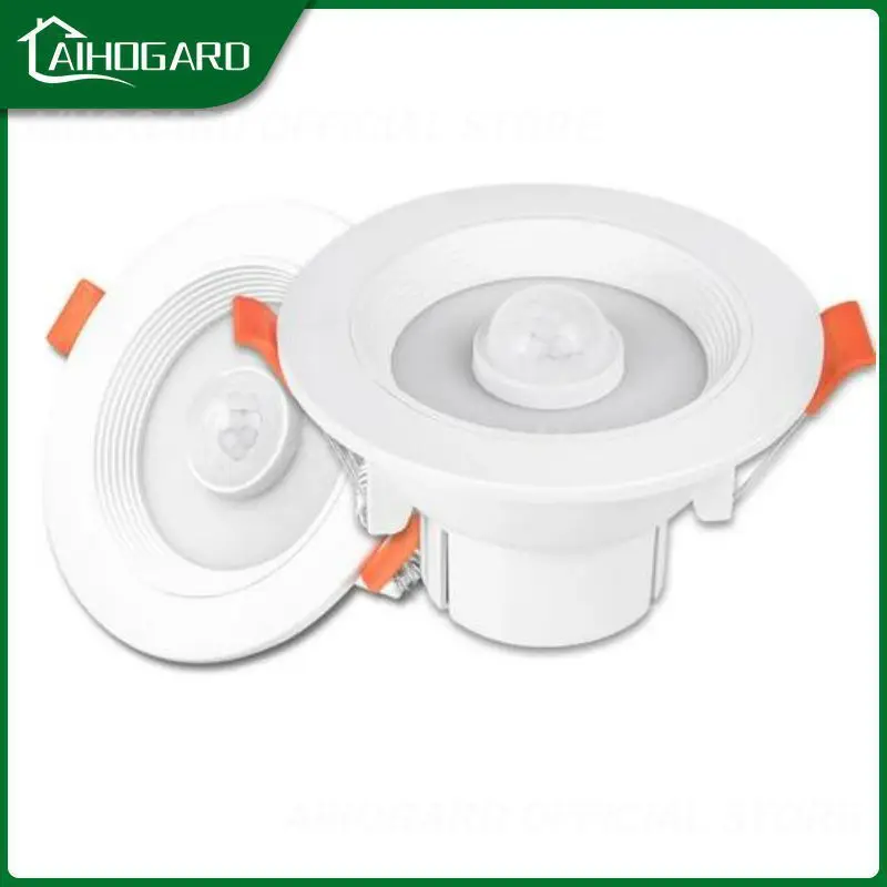 

Night Light Lamp Bulb Motion Sensor Ac 85-265v Infrared Induction Ceiling Lamps 10 Lamp Beads Downlight For Home Stair Corridors