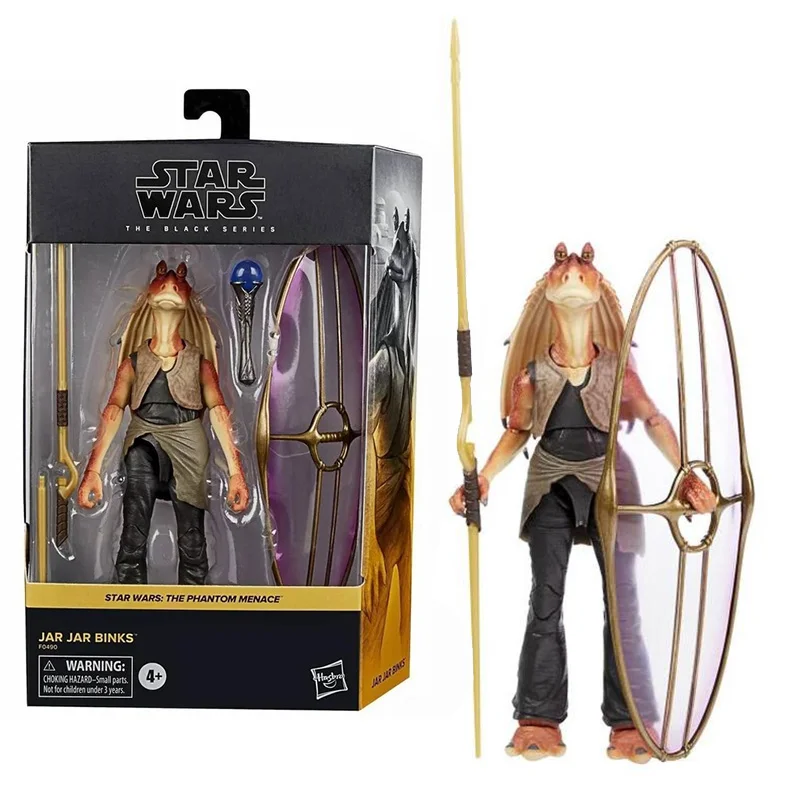 

Экшн-фигурка Hasbro из натуральных Звездных войн, черная серия, банка, Бинкс, коллекционная подвижная модель, аниме экшн-фигурки, игрушки для де...