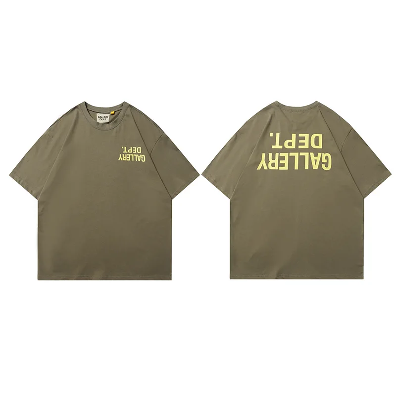 

2023 Gallery DEPT Men's T-shirts Colorful Monogram Print Oversize Cotton Short Sleeve Tshirt Men's And Women Loose T-shirt Tide