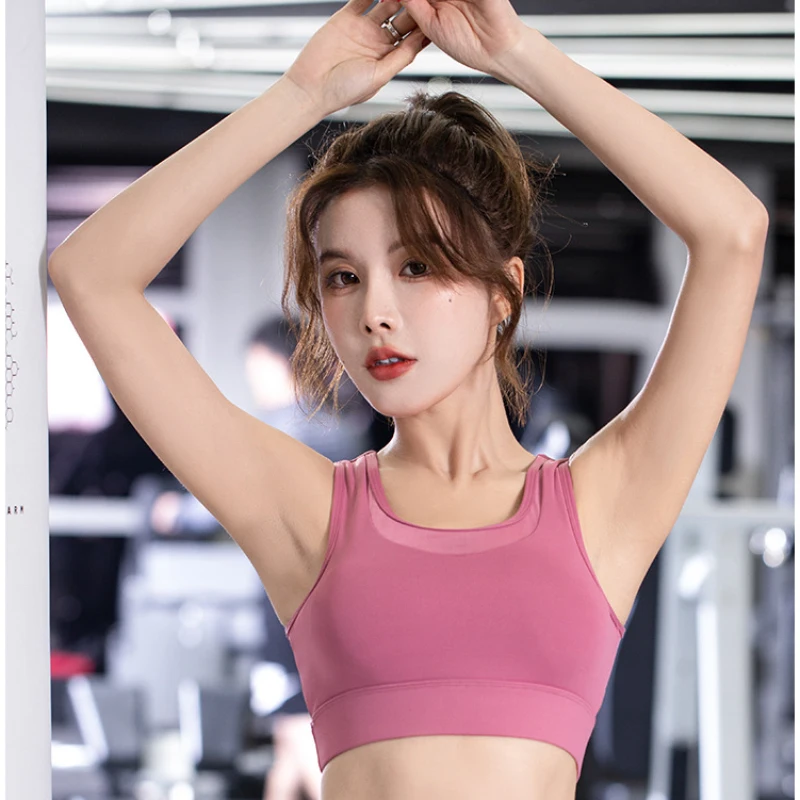 

AIIOU Posture Corrector Bralette Lift Up Bra Women Tank Tops Breathable Seamless Camisole Shockproof Sports Support Fitness 2022