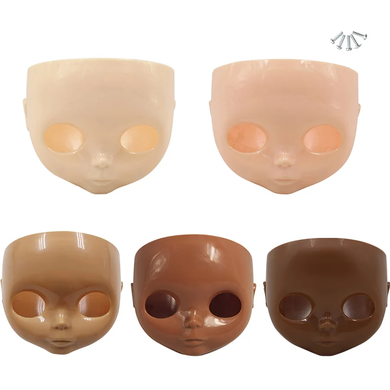 

1Pcs 1/6 Blythe Doll Factory 30cm Plastic Blyth DIY Doll Faceplate With Backplate No Makeup Face and Screw Toys Accessories