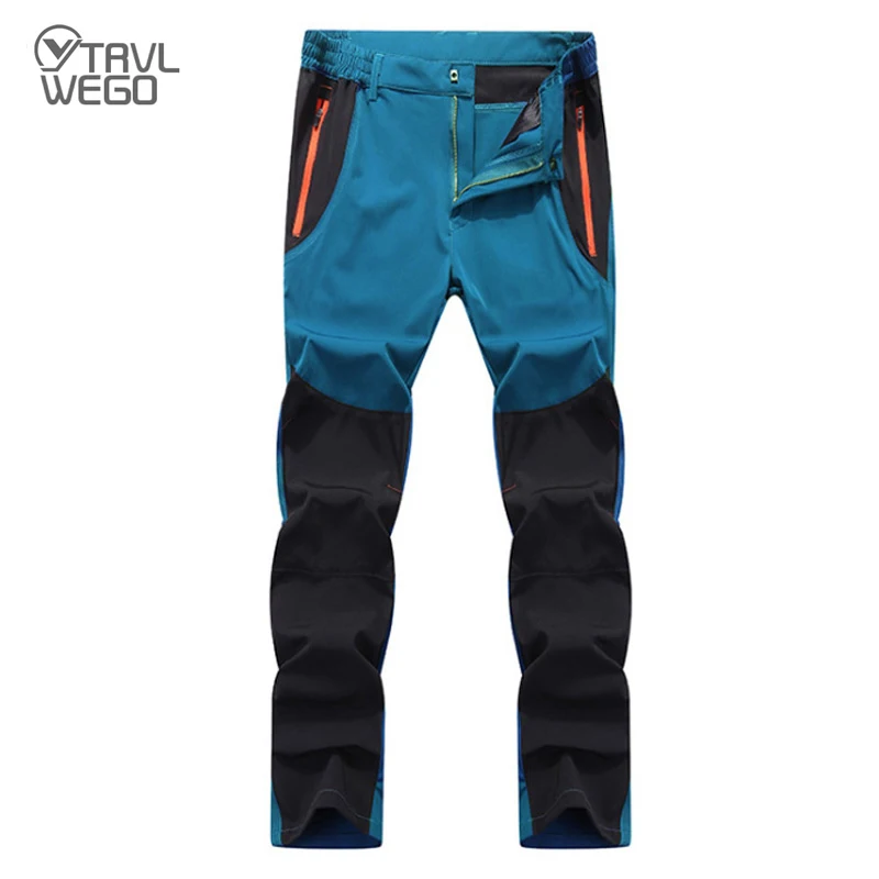 TRVLWEGO Men Summer Hiking Pants Trekking Running Thin Elasticity Quick Dry Breathable Outdoor Climbing Camping Trousers