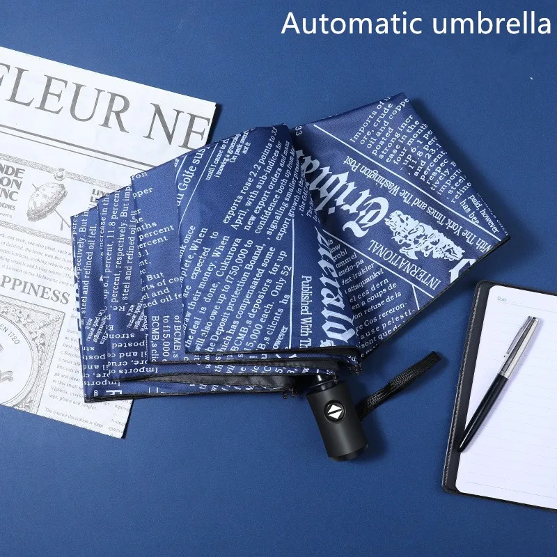 Автоматический зонт Мужская картина маслом искусственное черное покрытие
