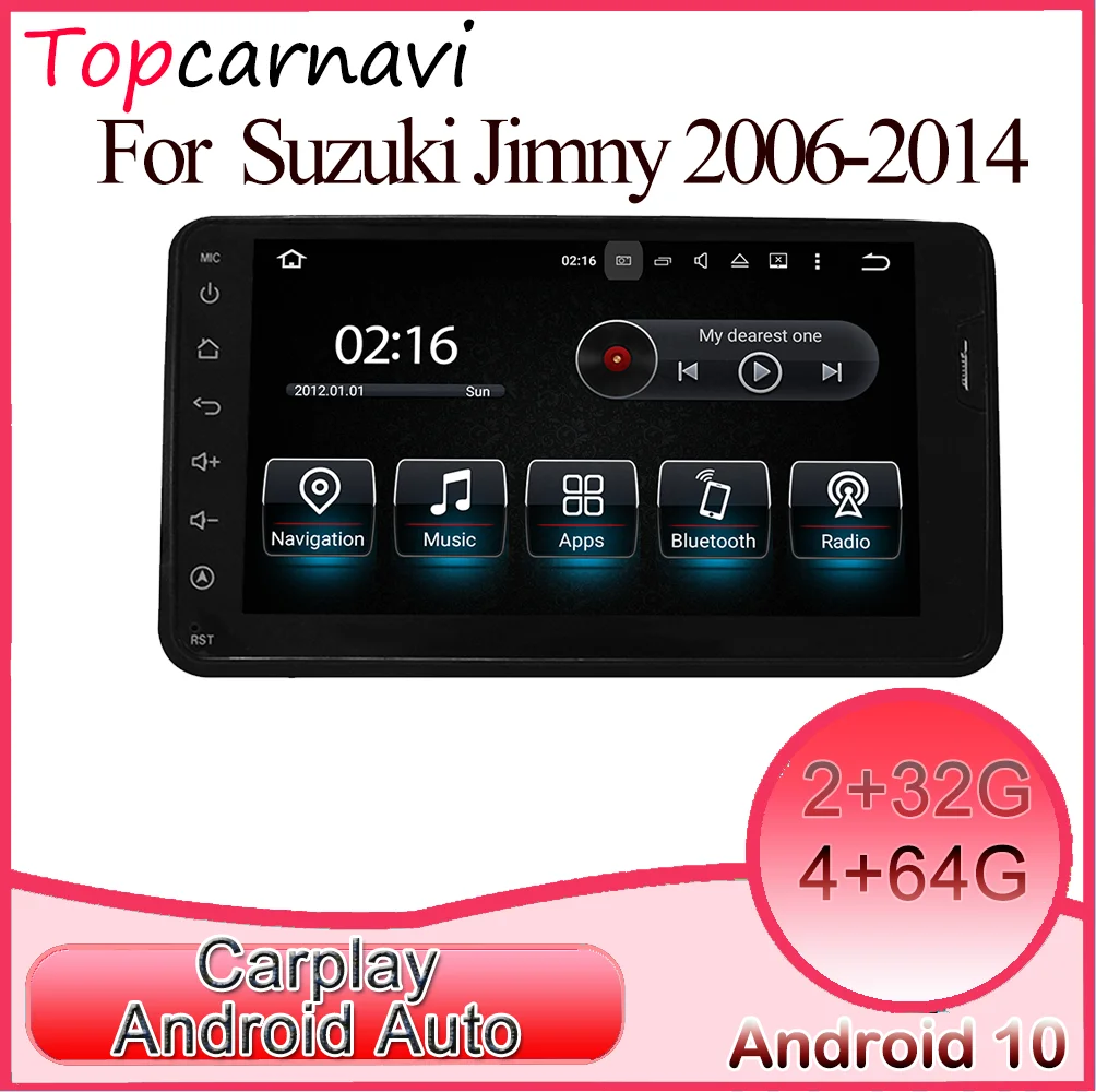 Topcarnavi Android car multimedia DVD stereo radio video GPS Glonass navigation CarPlay for Suzuki Jumny 2006-2014 2 din