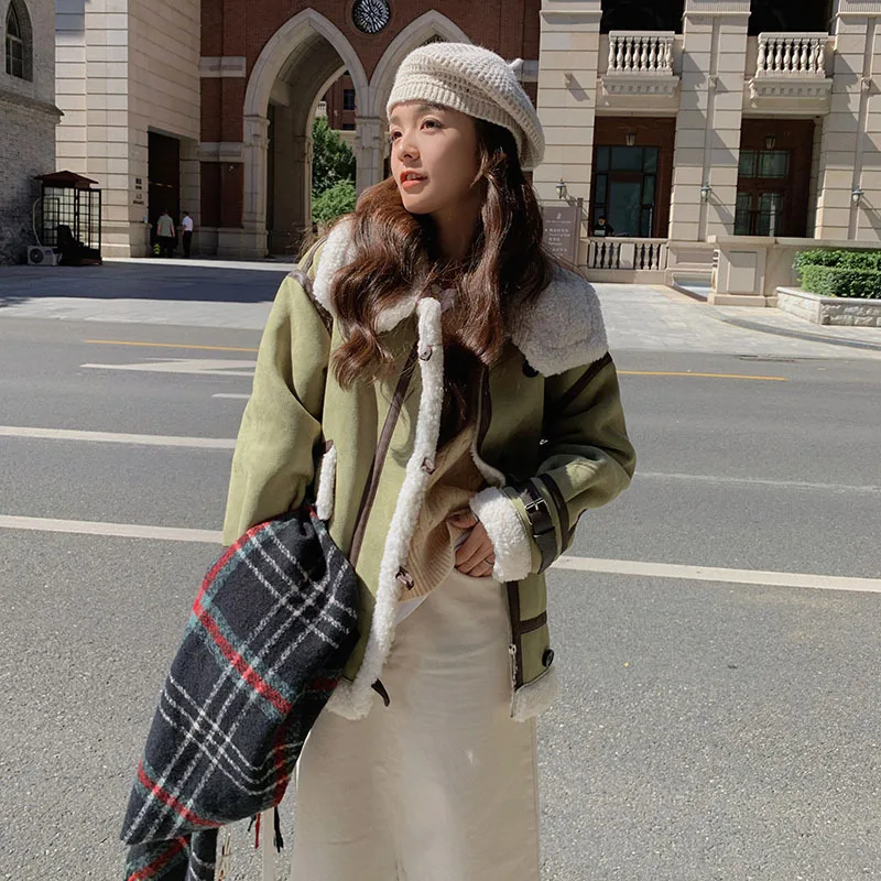 Thickened imitation lamb wool jacket jacket women