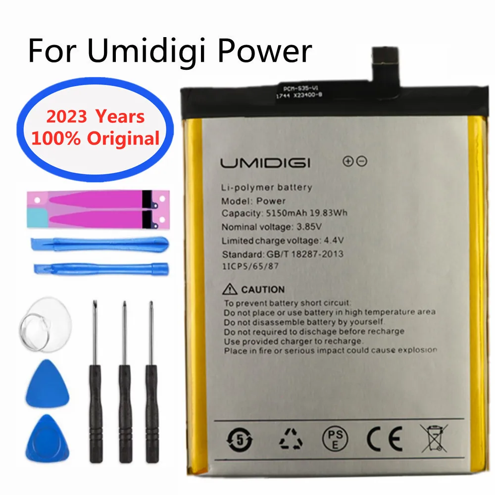 

2022 years New Original UMI Replacement Battery For Umidigi Power 5150mAh Li-ion Battery + Tools In Stock