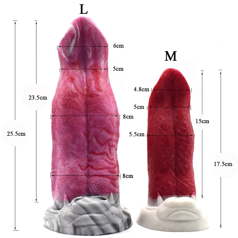 FAAK Реалистичный фаллоимитатор с волчьим языком и присоской большая фэнтезийная