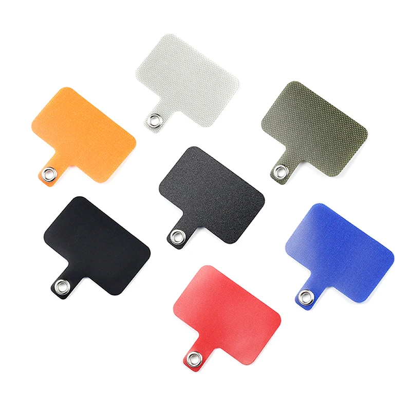 

1pc Plastic Cord Adapter For Mobile Phone Replacement Plastic Card With Transparent Metal Ring To Hook Cord Universal Pendant