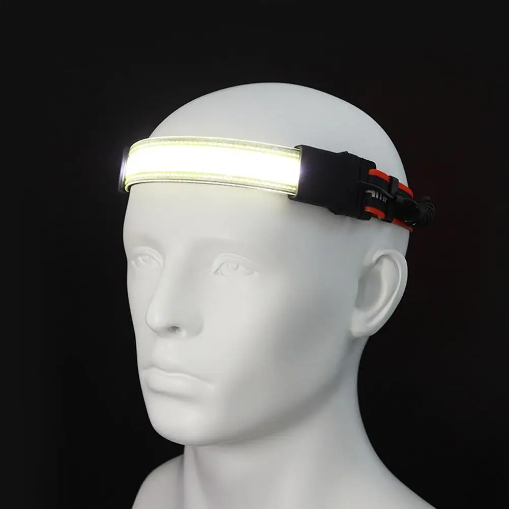 

Head Torch LED COB Headlamp Waterproof Strip Work Light Rechargeable Headlight Outdoor Night Running Cycling Light Equipment